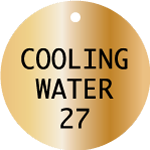 Engraved Valve Tags - Custom - Brass Circle 1.5 x 1.5