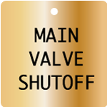 Engraved Valve Tags - Custom - Brass Square 2 x 2