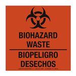 Bilingual Warning Labels - Biopeligro Desechos