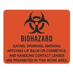 Biohazard Sign - Eating Drinking Smoking Are Prohibited