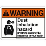 Warning- Dust Inhalation Hazard Sign