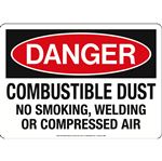 Danger-Combustible Dust No Smoking, Welding