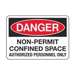 Danger - Non-Permit Confined Space 3 1/2 x 5