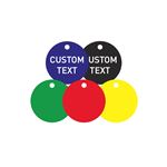 Custom Engraved or Blank Plastic Valve Tags 1 1/2" Circle