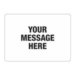 Custom Worded Industrial Decals - Blank - White