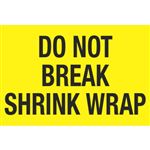 Pallet Labels - Do Not Break Shrink Wrap - 2 x 3