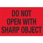 Pallet Labels - Do Not Open With Sharp Object - 2 x 3