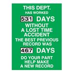 Department Has Worked - Dial Poly Scoreboard - 23x34
