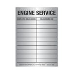 Engine Service Tags -  2 1/2 x 3 1/2