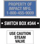 Engraved Plastic Plates - Custom - 3 Lines 1 x 3