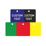 Custom Engraved or Blank Plastic Valve Tags - 1 3/4" Square