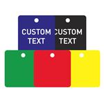 Custom Engraved or Blank Plastic Valve Tags - 2" Square