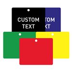Custom Engraved or Blank Plastic Valve Tags - 3x5" Rectangle