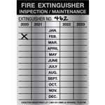 Fire Extinguisher Tags Indentable Aluminum 5 Mil.