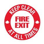 Anti-Slip Floor Decal - Keep Clear At All Times - Fire Exit