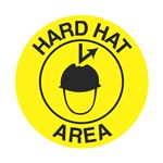 Anti-Slip Floor Decals - Hard Hat Area