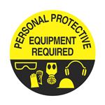 Anti- Slip Floor Decal - Personal Protective Equipment Required