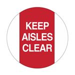 Anti-Slip Floor Decals - Keep Aisles Clear - 18" Diameter