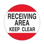 Anti-Slip Floor Decal - Receiving Area Keep Clear