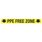 Anti-Slip Floor Decals - PPE Free Zone - 4 x 36