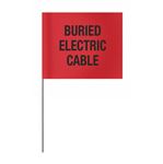 Buried Electric Cable Stock Flag