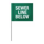 Sewer Line Below Stock Flag