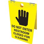 Do Not Enter Restroom Closed For Cleaning 12" x 20" Floor Stand