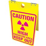 Caution High Radiation Area Keep Out Floor Stand 12x20