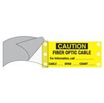 Caution Fiber Optic Cable Information Self Laminating Cable Marker