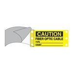 Caution Fiber Optic Cable Type/Count Self Laminating Cable Marker