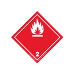 GHS Class 2 Flammable Gas Label Transport Pictogram 4"