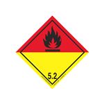 GHS Class 5.2 Red/Yellow Label Transport Pictogram 2"