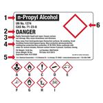 Custom GHS Shipping Label 1 Pictogram - 10 x 6