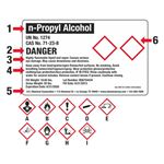 GHS Shipping Label 2 Pictograms - 3 x 2