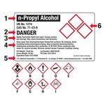 GHS Custom Shipping Label 3 Pictograms - 3 x 2