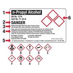 GHS Custom Shipping Label 3 Pictograms - 4 x 3