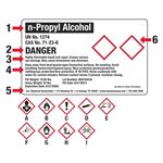 GHS Shipping Label 2 Pictograms - 8 x 6
