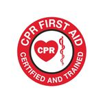 CPR First Aid Certified and Trained Hard Hat Decal