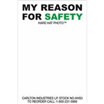 My Reason For Safety - Hard Hat Safety Decal 2 x 3