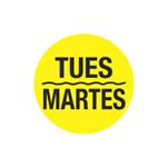 Daily Printed Stock Hot Labels - Tues/Martes - Yellow