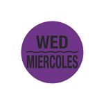 Daily Printed Stock Hot Labels - Wed/Miercoles - Purple