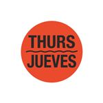 Daily Printed Stock Hot Labels - Thurs/Jueves - Orange