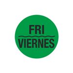 Printed Stock Hot Labels - Fri/Viernes - Green - 1 1/2 dia.