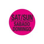 Daily Printed Stock Hot Labels - Sat/Sun/Sabado/Domingo - Pink