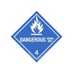 Dangerous When Wet Shipping Label