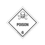 Poisonous Material Shipping Label - 4 x 4 Roll of 500