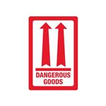 Red Double Arrow - Dangerous Goods - 4 x 6