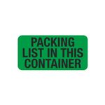Pre-Printed Hot Strips - Packing List In This Container 1x2