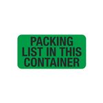 Pre-Printed Hot Strips - Packing List In This Container 1x2