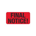 Pre-Printed Hot Strips - FINAL NOTICE - 1 x 2